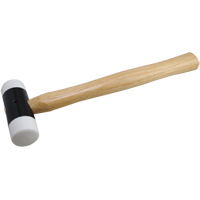 Soft-Face Hammer, 14 oz. Head Weight, Plain Face, Wood Handle, 11-5/8" L NJH813 | Par Equipment