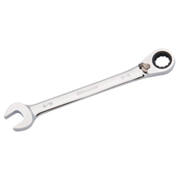Reversible Combination Ratcheting Wrench, 12 Point, 3/8", Chrome Finish Par Equipment