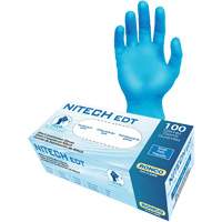 Gants d'examen EDT, Petit, Nitech, 5 mils, Sans poudre, Bleu, Classe 2 Par Equipment