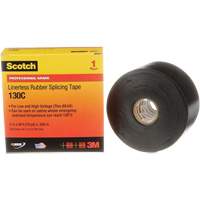 Scotch&reg; Professional Grade Linerless Rubber Splicing Tape, 50.8 mm (2") W x 9 m (30') L, 30 mils, Black Par Equipment