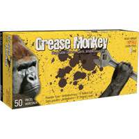 Grease Monkey&reg; Gloves, Large, Nitrile, 8-mil, Powder-Free, Black Par Equipment