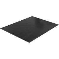 Tapis &agrave; nervures larges, Couloir, 4' x 75' x 1/8", Noir Par Equipment