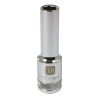 Metric Socket, 10 mm, 1/2" Drive, 6 Points, Deep Par Equipment
