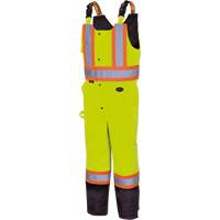 5041BB Pantalon &agrave; bretelles matelass&eacute; imperm&eacute;able, Polyester, Grand, Jaune lime haute visibilit&eacute; Par Equipment