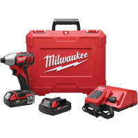 M18 Cordless Hex Impact Driver Kit, 1/4", 1500 in-lbs Max. Torque, 18 V, Lithium-Ion Par Equipment