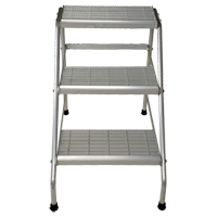 Aluminum Step Stand, 3 Steps, 34-9/16" x 22-13/16" x 30" High Par Equipment