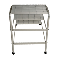 Aluminum Step Stand, 3 Steps, 34-9/16" x 22-13/16" x 30" High Par Equipment