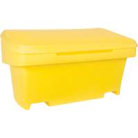 Heavy-Duty Outdoor Salt and Sand Storage Container, 24" x 48" x 24", 10 cu. Ft., Yellow NM947 | Par Equipment