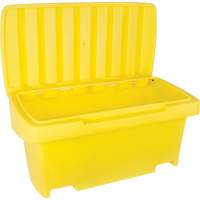 Heavy-Duty Outdoor Salt and Sand Storage Container, 24" x 48" x 24", 10 cu. Ft., Yellow NM947 | Par Equipment