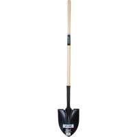 Round Point Shovel, Tempered Steel Blade, Hardwood, Straight Handle NN244 | Par Equipment