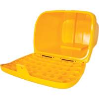 Salt & Sand Storage Bins, With Hasp, 21" x 27" x 26", 4.24 cu. ft., Yellow Par Equipment