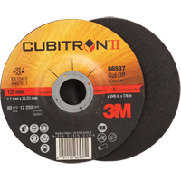 Cut-Off Wheels - CubitronII, 5" x 0.045", 7/8" Arbor, Type 27, Ceramic, 12250 RPM Par Equipment