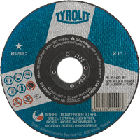 Basic 2 In 1 Cut-Off Wheel, 4-1/2" x 1/16", 7/8" Arbor, Type 1, Aluminum Oxide, 13300 RPM Par Equipment