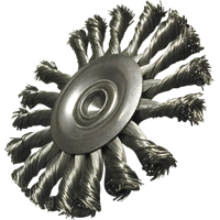 Brosses mont&eacute;es &agrave; fils nou&eacute;s circulaires, 3-1/2" dia., dia. Des fils 0,014", Tige 1/4" Par Equipment