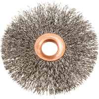 3" Copper Centre Crimped Wire Wheels, 3" Dia., 0.012" Fill, 1/2" Arbor Par Equipment