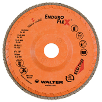 Disques &agrave; lamelles Enduro-Flex, 6" x 7/8", Type 27, Grain 40, Zirconium Par Equipment