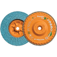 Disque &agrave; lamelles vissable Enduro-Flex Alu, 6" x 5/8"-11, Type 27, Grain 40, Alumine de zirconium Par Equipment
