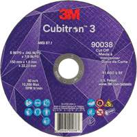 Cubitron 3 Cut-Off Wheel, 6" x 0.045", Type T27, Ceramic, 10200 RPM Par Equipment