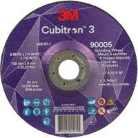Cubitron 3 Depressed Centre Grinding Wheel, 6" x 1/4", 7/8" Arbor, Ceramic, Type T27 Par Equipment