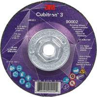 Meule a moyeu d&eacute;port&eacute; Cubitron 3, 4-1/2" x 1/4", Arbre 5/8"-11, C&eacute;ramique, Type T27 Par Equipment