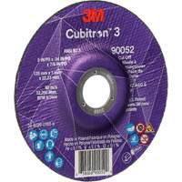 Cubitron 3 Cut-Off Wheel, 5" x 0.04", 7/8" Arbor, Type 27, Ceramic, 60 RPM Par Equipment