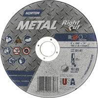 Metal RightCut Right Angle Cut-Off Wheel, 6" x 0.04", 7/8" Arbor, Type 01/41, Aluminum Oxide, 10185 RPM Par Equipment