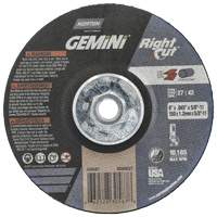 Gemini RightCut Right Angle Cut-Off Wheel, 6" x 0.045", 5/8"-11 Arbor, Type 27/42, Aluminum Oxide, 10185 RPM Par Equipment