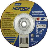 NorZon Plus SGZ  Grinding & Cutting Wheel, 7" x 1/8", 5/8"-11 Arbor, Type 27, Ceramic Alumina Par Equipment