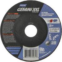 Gemini XXL Grinding & Cutting Wheel, 4-1/2" x 1/8", 7/8" Arbor, Type 27, Aluminum Oxide Par Equipment