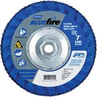 BlueFire&reg; Standard-Density Flap Disc, 7" x 5/8"-11, Type 27, P36 Grit, Zirconia Alumina Par Equipment