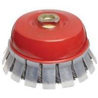 Knotted Wire Cup Brush with Protective Guard, 2-3/4" Dia. x 5/8"-11 Arbor Par Equipment
