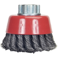 Knotted Wire Cup Brush, 4" Dia. x 5/8"-11 Arbor Par Equipment