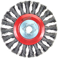 Standard Twist Wire Wheel, 4-1/2" Dia., 0.02" Fill, 5/8"-11 Arbor, Steel Par Equipment