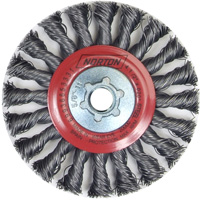 Full Cable Twist Wire Wheel, 4" Dia., 0.02" Fill, 5/8"-11 Arbor, Steel Par Equipment