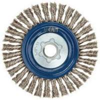 Stringer Bead Knot Wire Brush For Angle Grinders, 5" Dia., 0.02" Fill, 5/8"-11 Arbor, Stainless Steel Par Equipment