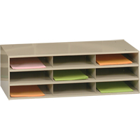 Data Organizers, Stationary, 9 Slots, Steel, 33-3/4" W x 11-5/8" D x 10-3/4" H Par Equipment