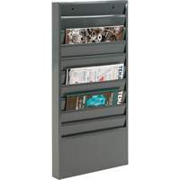 Literature Storage Racks, Stationary, 10 Slots, Steel, 13-1/8" W x 2" D x 26-1/4" H Par Equipment