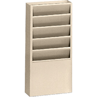 Literature Storage Racks, Stationary, 5 Slots, Steel, 9-3/4" W x 4-1/8" D x 21" H Par Equipment