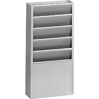 Literature Storage Racks, Stationary, 5 Slots, Steel, 9-3/4" W x 4-1/8" D x 21" H Par Equipment