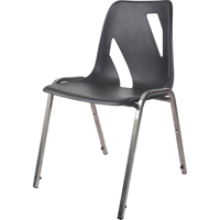 Stacking Chair, Vinyl, 31" High, 275 lbs. Capacity, Black Par Equipment