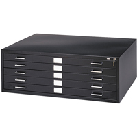 Steel Plan Files, 5 Drawers, 40-3/8" W x 29-3/8" D x 16-1/2" H Par Equipment