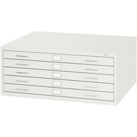 Steel Plan Files-5 Drawer, 5 Drawers, 40-3/8" W x 29-3/8" D x 16-1/2" H Par Equipment