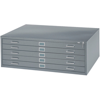 Steel Plan Files, 5 Drawers, 40-3/8" W x 29-3/8" D x 16-1/2" H Par Equipment