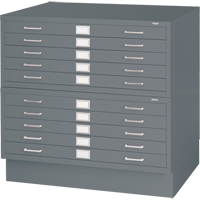 Steel Plan Files, 5 Drawers, 40-3/8" W x 29-3/8" D x 16-1/2" H Par Equipment