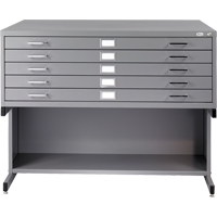 Steel Plan Files, 5 Drawers, 53-3/8" W x 41-3/8" D x 16-1/2" H Par Equipment