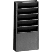 Literature Storage Racks, Stationary, 5 Slots, Steel, 9-3/4" W x 4-1/8" D x 21" H Par Equipment