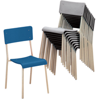 Ventura Stacking Chair, Plastic, Blue OD919 | Par Equipment