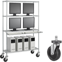 Trousse de roulettes de 5" en caoutchouc Par Equipment