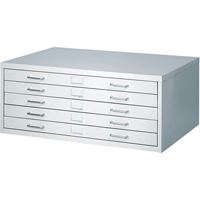 FacilTM Flat File Cabinets, 5 Drawers, 40" W x 26" D x 16-3/8" H OJ915 | Par Equipment