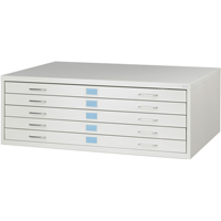FacilTM Flat File Cabinets, 5 Drawers, 46" W x 32" D x 16-3/8" H OJ918 | Par Equipment